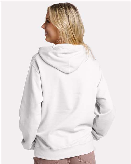 Jerzees IC49MR Unisex Ultimate CVC Hooded Sweatshirt - White - model back