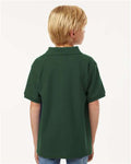 AllPro 62800Y Youth Pique Polo - Forest Green - model back