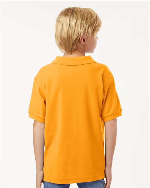 AllPro 62800Y Youth Pique Polo - Gold - model back