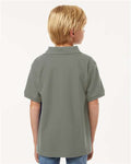 AllPro 62800Y Youth Pique Polo - Greystone - model back