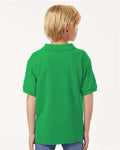 AllPro 62800Y Youth Pique Polo - Kelly Green - model back
