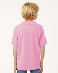 AllPro 62800Y Youth Pique Polo - Light Pink - model back