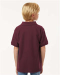 AllPro 62800Y Youth Pique Polo - Maroon - model back