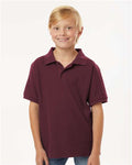 AllPro 62800Y Youth Pique Polo - Maroon - model front
