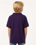 AllPro 62800Y Youth Pique Polo - Purple - model back