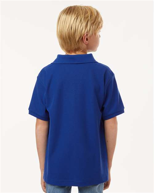 AllPro 62800Y Youth Pique Polo - Royal - model back