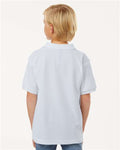 AllPro 62800Y Youth Pique Polo - White - model back
