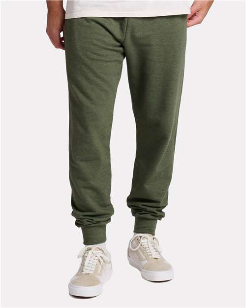 Jerzees IC50MPR Unisex Ultimate CVC Joggers - Military Green Heather - model front