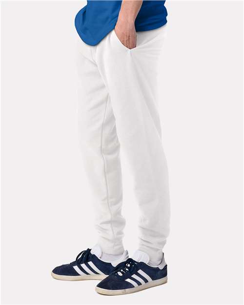 Jerzees IC50MPR Unisex Ultimate CVC Joggers - White - model side