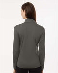 AllPro 41870L Women's Pro-Lock Performance Quarter-Zip Pullover - Charcoal - model back