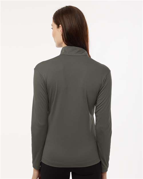 AllPro 41870L Women's Pro-Lock Performance Quarter-Zip Pullover - Charcoal - model back