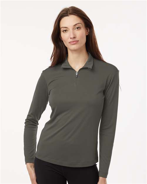 AllPro 41870L Women's Pro-Lock Performance Quarter-Zip Pullover - Charcoal - model front