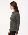 AllPro 41870L Women's Pro-Lock Performance Quarter-Zip Pullover - Charcoal - model side