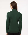 AllPro 41870L Women's Pro-Lock Performance Quarter-Zip Pullover - Forest Green - model back