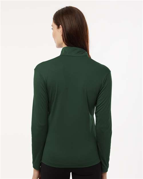 AllPro 41870L Women's Pro-Lock Performance Quarter-Zip Pullover - Forest Green - model back