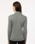 AllPro 41870L Women's Pro-Lock Performance Quarter-Zip Pullover - Greystone - model back