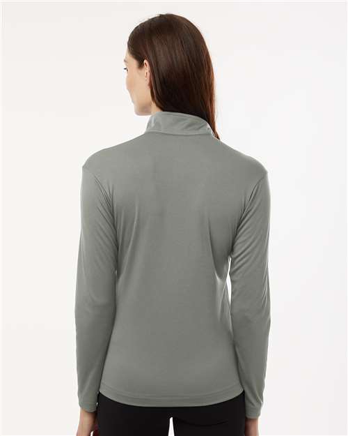 AllPro 41870L Women's Pro-Lock Performance Quarter-Zip Pullover - Greystone - model back