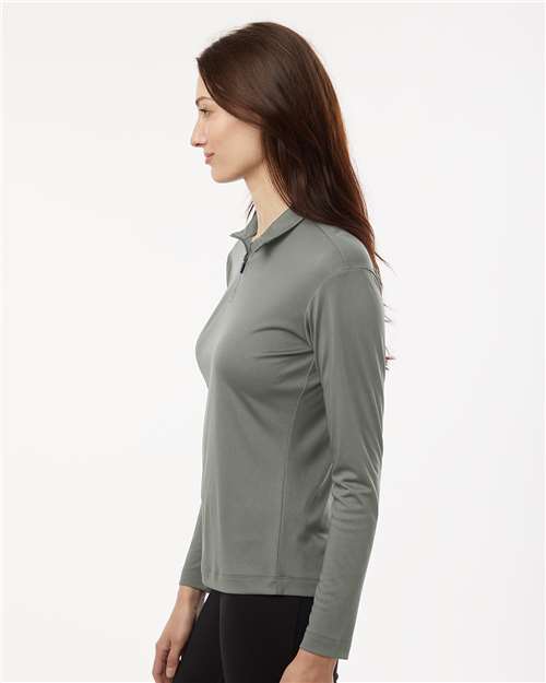 AllPro 41870L Women's Pro-Lock Performance Quarter-Zip Pullover - Greystone - model side