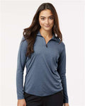 AllPro 41870L Women's Pro-Lock Performance Quarter-Zip Pullover - Heather Navy - model front