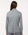 AllPro 41870L Women's Pro-Lock Performance Quarter-Zip Pullover - Heather Steel - model back