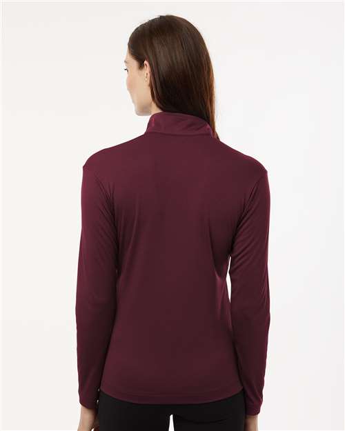 AllPro 41870L Women's Pro-Lock Performance Quarter-Zip Pullover - Maroon - model back