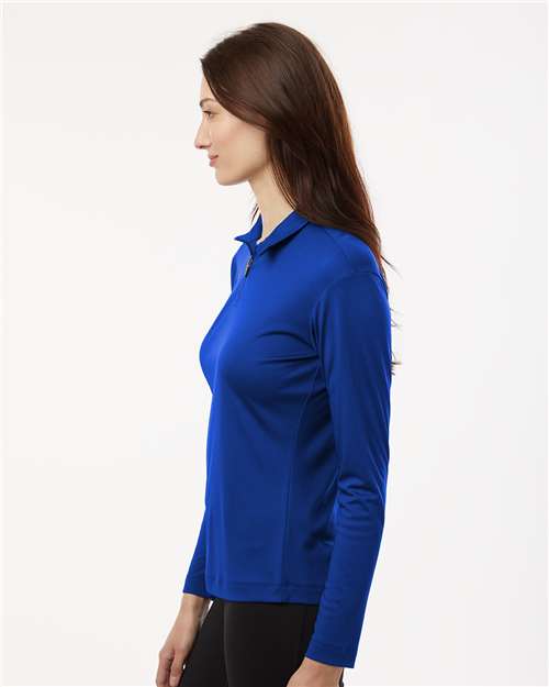 AllPro 41870L Women's Pro-Lock Performance Quarter-Zip Pullover - Royal - model side