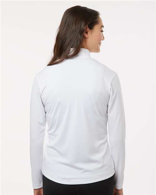 AllPro 41870L Women's Pro-Lock Performance Quarter-Zip Pullover - White - model back