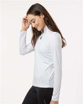 AllPro 41870L Women's Pro-Lock Performance Quarter-Zip Pullover - White - model side
