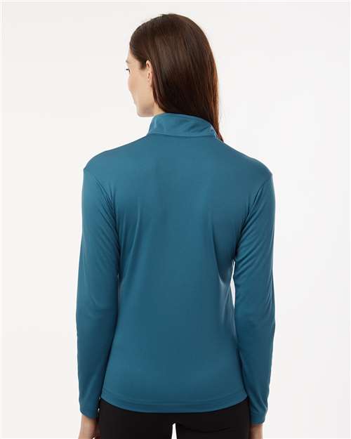 AllPro 41870L Women's Pro-Lock Performance Quarter-Zip Pullover - Pacific Blue - model back