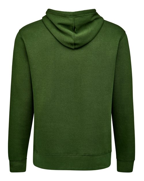J. America 8720 Unisex BTB Fleece Hooded Sweatshirt - Forest Green - back