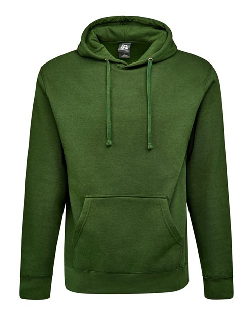 J. America 8720 Unisex BTB Fleece Hooded Sweatshirt - Forest Green - front