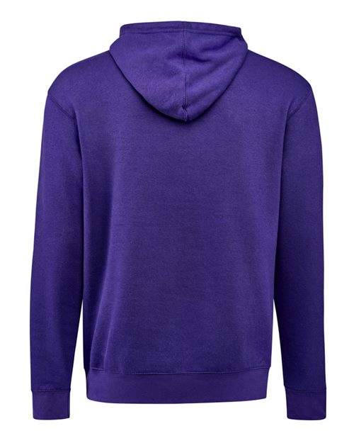 J. America 8720 Unisex BTB Fleece Hooded Sweatshirt - Purple - back