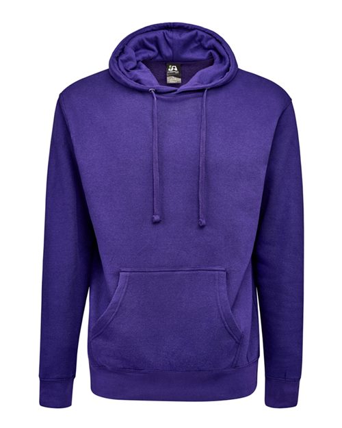 J. America 8720 Unisex BTB Fleece Hooded Sweatshirt - Purple - front