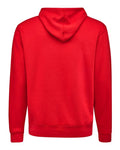 J. America 8720 Unisex BTB Fleece Hooded Sweatshirt - Red - back