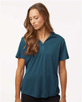AllPro 41800L Women's Pro-Lock Performance Polo - Atlantic Blue - model front