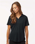 AllPro 41800L Women's Pro-Lock Performance Polo - Black - model front