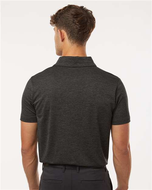 AllPro 4HM00 Men's Pro-Lock Performance Mélange Polo - Black Melange - model back