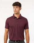 AllPro 4HM00 Men's Pro-Lock Performance Mélange Polo - Maroon Melange - model front