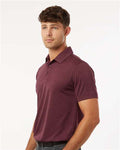AllPro 4HM00 Men's Pro-Lock Performance Mélange Polo - Maroon Melange - model side