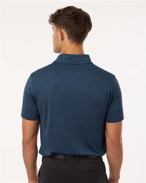 AllPro 4HM00 Men's Pro-Lock Performance Mélange Polo - Navy Melange - model back