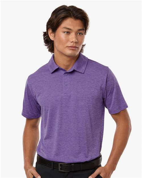 AllPro 4HM00 Men's Pro-Lock Performance Mélange Polo - Violet Melange - model front