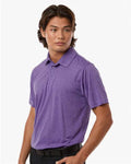 AllPro 4HM00 Men's Pro-Lock Performance Mélange Polo - Violet Melange - model side