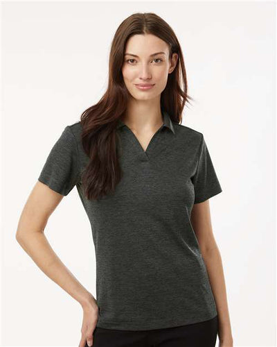 AllPro 4HM00L Women's Pro-Lock Performance Mélange Polo - Black Melange - model front