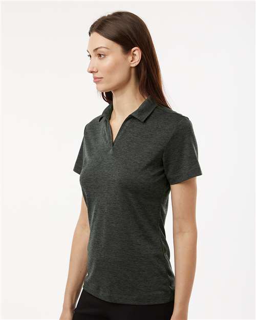 AllPro 4HM00L Women's Pro-Lock Performance Mélange Polo - Black Melange - model side