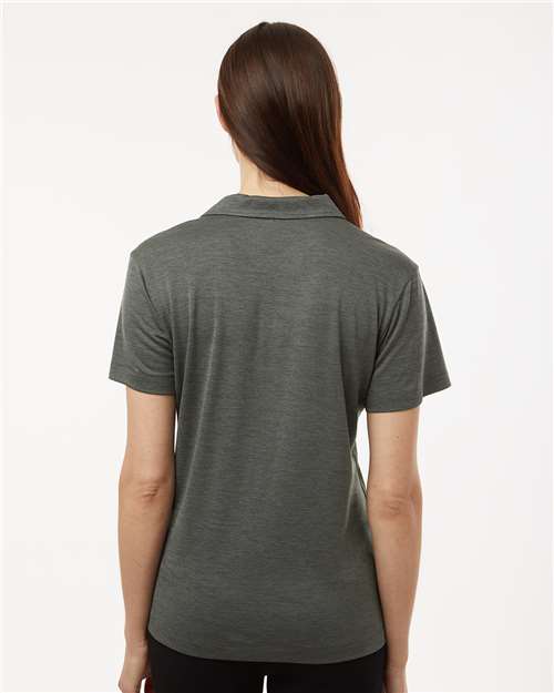 AllPro 4HM00L Women's Pro-Lock Performance Mélange Polo - Charcoal Melange - model back