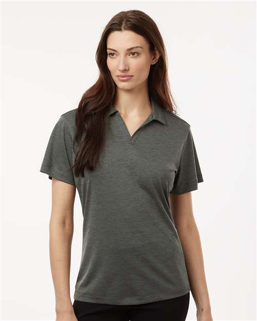 AllPro 4HM00L Women's Pro-Lock Performance Mélange Polo - Charcoal Melange - model front