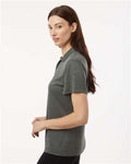 AllPro 4HM00L Women's Pro-Lock Performance Mélange Polo - Charcoal Melange - model side