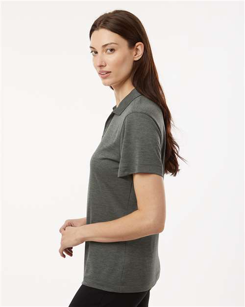 AllPro 4HM00L Women's Pro-Lock Performance Mélange Polo - Charcoal Melange - model side