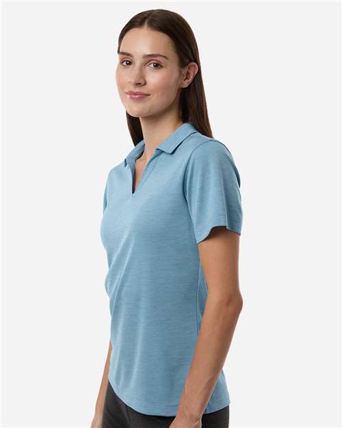 AllPro 4HM00L Women's Pro-Lock Performance Mélange Polo - Cloud Blue Melange - model side