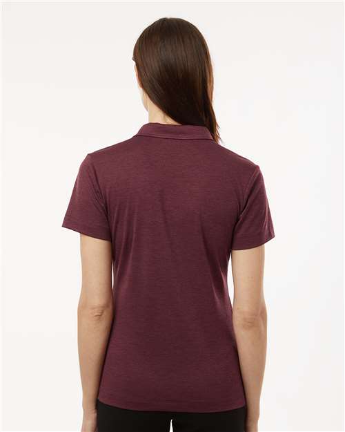 AllPro 4HM00L Women's Pro-Lock Performance Mélange Polo - Maroon Melange - model back